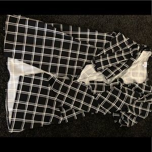 Lularoe black & white plaid Shirley